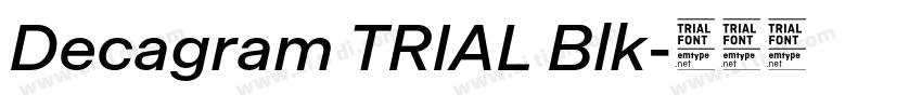 Decagram TRIAL Blk字体转换